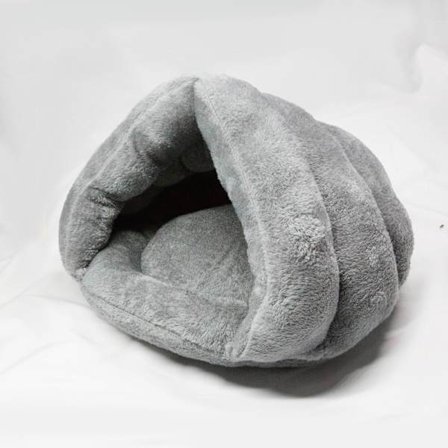 Yksivärinen harmaa kissan luola kissan talo lemmikkieläinten makuupussi suuri kissa