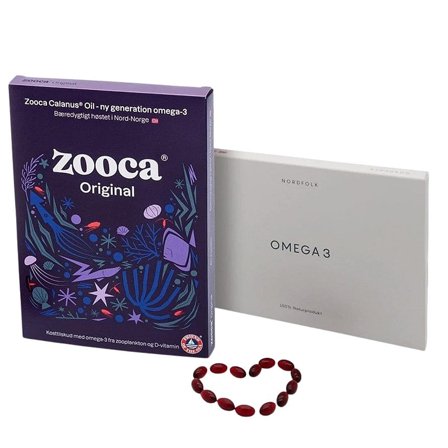 Nordfolk Zooca Omega 3 60 kaps., Helse & Madvarer, Kosttilskud, Fiskeolie & Omega 3
