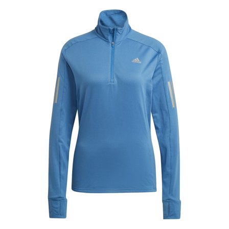 Adidas Women's Own The Run 1/2 Zip Warm Sweatshirt Women long-sleeved training tops Blue XS