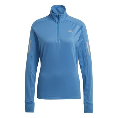 Adidas Women's Own The Run 1/2 Zip Warm Sweatshirt Women long-sleeved training tops Blue S