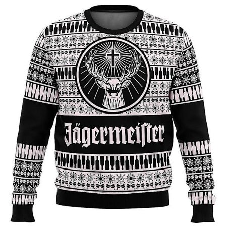 Jagermeister Grim Jule Sweater Pullover Herre 3D Sweater Toppe 1 5XL