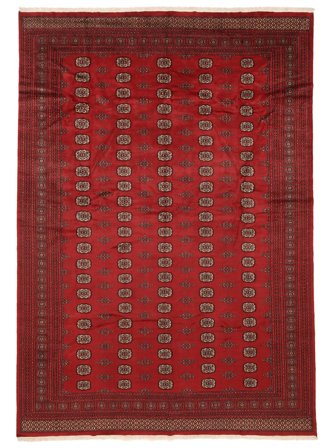 Pakistan Bokhara 2Ply Vloerkleed Handgeknoopt 304X419 Donkerrood/Zwart Pakistan