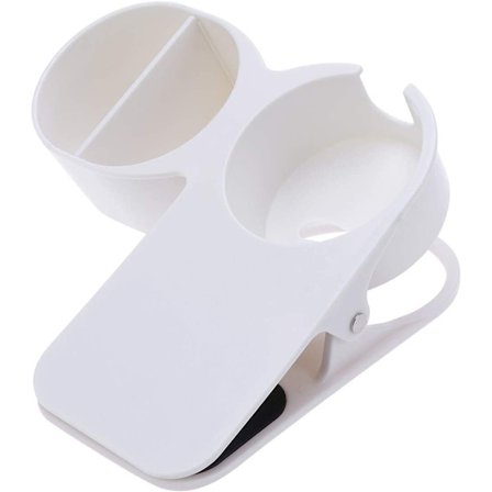 Klips på kopholder til hjem, kontor, bord, kontorstole - Hvid