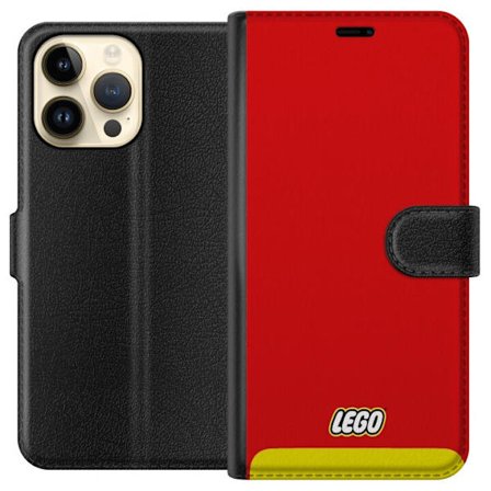 Kompatibelt Plånboksfodral till Apple Apple iPhone 14 Pro Max Lego Röd Gul Poster Byggklossar Officiell Logotyp Leksaker Retro Vintage Design Klassi