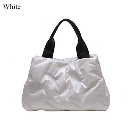 Axelväska Quiltade tygväskor VIT vit