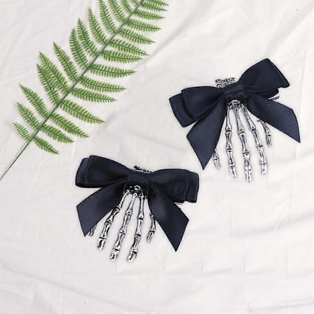 2 st Legering Skelett Klor Skalle Hand Hårklämma Hårnål Zombie Punk Skräck Klo Barrett Mode Håraccessoarer för Kvinnor Cosplay