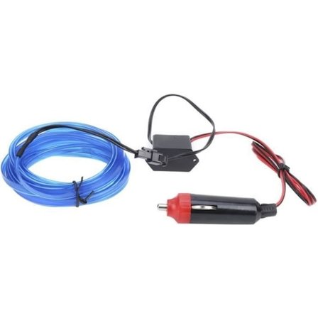 Neon LED Bilstripe - Dilwe - Wire Tube - Blå - 3 meter