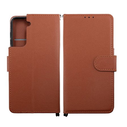 Samsung Galaxy S21 Plånboksfodral med Stativ - Brun