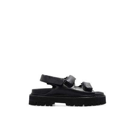 Dsquared2, Leather Sandals Zwart, Dames, Maat:38 EU