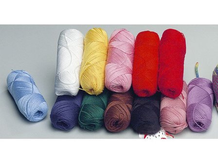 Virkgarn, 10 färger - Lyreco - Skola och förskola - Hobbymaterial - Garn