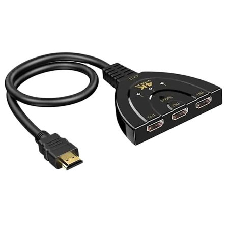 HDMI-kompatibel Switch KVM Splitter 4K 2K 3D 3 Inngang 1 Utgang Mini 3 Port VIDeo Switcher