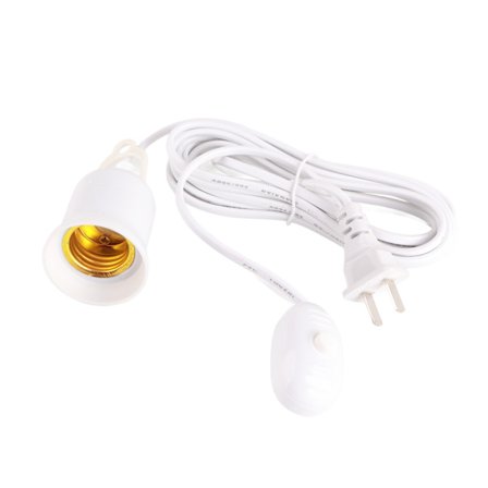 E27 Skruvhuvud Elektrisk Glödlampa Lamphållare med Sladd för Hushåll