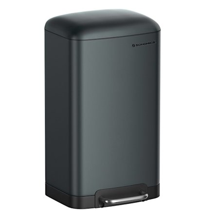 Poljettava roska-astia, jossa on pehmeästi sulkeutuva kansi ja