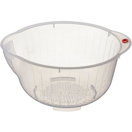 Fine Mesh Rice Washer with Handle for Easy Cleaning, Japanese Rice Strainer Bowl for Quick Draining and Effective Washing