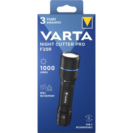 VARTA Taschenlampe Aluminium F20R mit Akku