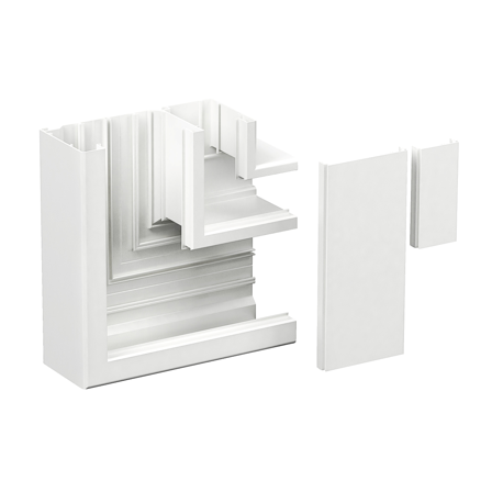 Schneider Electric 5510223 L-stykke 80 x 72 x 200 mm, stigende Hvit, Installasjonsmaterial