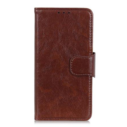 Nappa Äkta Läder Plånboksfodral Samsung Galaxy Xcover Pro - Brun Brun