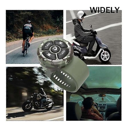 Bluetooth Media Button Fjernbetjening, 5 Taster Trådløs Musikcontroller Til Bil Motorcykel Rat Media Controller