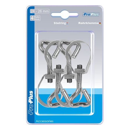 Rörklämma 24-26mm 4 stycken i blister