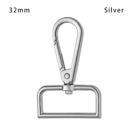 1st Väskor Rem Spännen Hummerlås SILVER 32MM