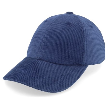 Dedicated - Soft Cap Slussen Corduroy Base Navy Unconstructed Blue Cap - @ Hatstore