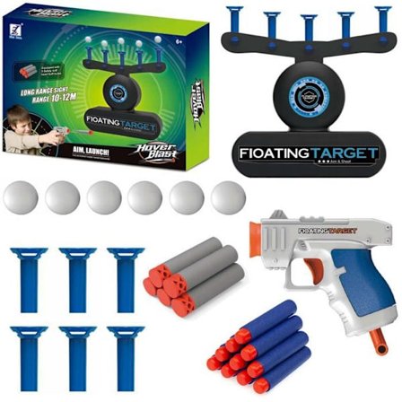 Interaktivt skjutspel - Hover Blast - Rörlig måltavla med flytande bollar - Skumgummipistolett