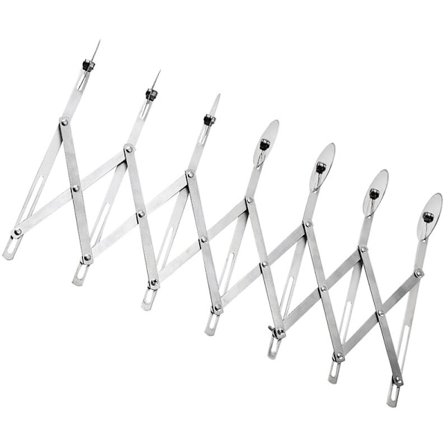 Udvidbar harmonika-skærer, multi-bladet rustfrit stål kageskærer til jævne skiver og hurtig rengøring, egnet til forskellige madlavningsbehov