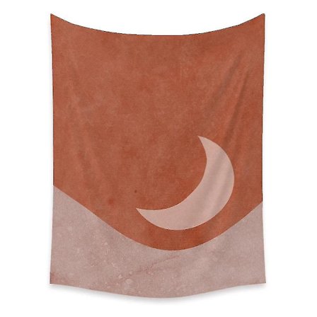 150x200cm Rosa Måne Natt Veggteppe Bohemsk Veggteppe