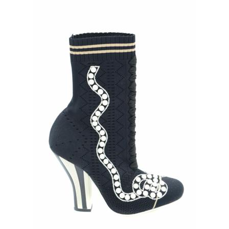 Fendi, Women'S 8T6514A15Pf 1120 Boots Czarny, Kobieta, Rozmiar: 36 EU