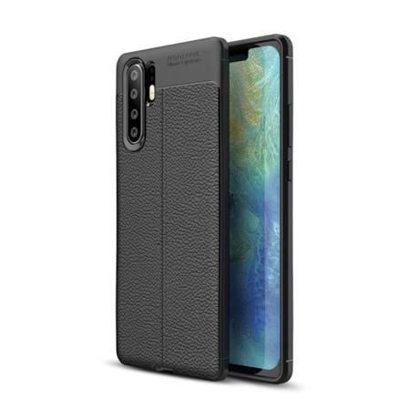 Tpu-skal Litchi Grain Huawei P30 Pro - Svart Svart