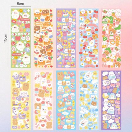 100 stk Sticker Set Pack Laser Cute Stickers E E