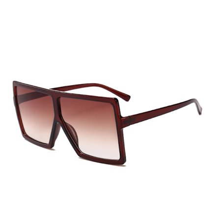 Fyrkantiga, stora solglasögon UV400 Kim Bru