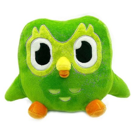 DB 30cm Duolingo Plushie Duo 10-årsjubileum Grön Uggla Present till Barn Docka Plyschleksak
