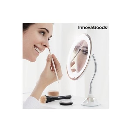 Mizoom Forstørrelsesspejl med Sugekop og LED