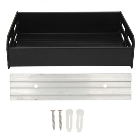 Veggmontert krydderhylle i nordisk stil, stor kapasitet, plassbesparende, sterk bæreevne, kjøkkenkrydderarrangør for kjøkken, svart