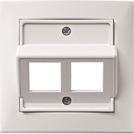 Hager 6310119909 Centrumbricka dubbel Polarvit, Strömbrytare & vägguttag