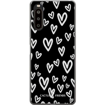 Kompatibelt Mobilskal till Sony Sony Xperia 10 II Cactus and Friends - Handdrawn Love Chaos