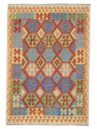 Oriental Kilim Afghan Old Style Rug 194X280 Wool, Afghanistan