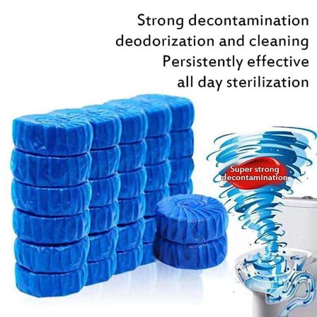 Toalettrensende Deodorant Toalettbolle-renser Flekkfjerner Blå Tabletter Tablett Spyl Tank