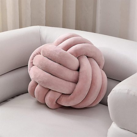 Knudebold Pude, Rundt Knyttet Plys Pude Accent Pude Til Preppy DB