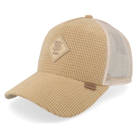 Djinns - Beige trucker Cap - Hft Cap Waffle Corduroy Beige A-Frame Trucker @ Hatstore