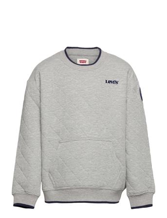 Lvb Quilted Crewneck Top Sweat-shirt Tröja Grå Levi's