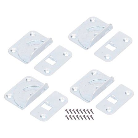 4 stk. Sengebrakett Kraftig Rustfritt Stål Sengebeslag for Sengeramme Fotstøtte