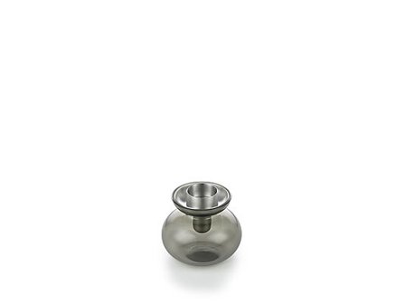ZONE DENMARK Vase/Lysestake Inu 11x10cm Smoked Grey/Steel