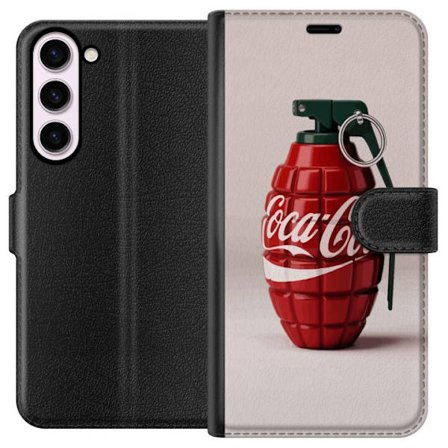 Kompatibel Tegnebogsetui til Samsung Samsung Galaxy S23+ Kunstnerisk illustration af Coca Cola granatæble i rødt og grønt, pop art inspireret motiv