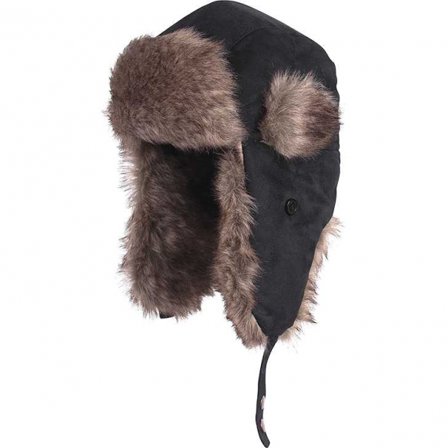Fladen Winterhat with Fake fur - Black, Medium