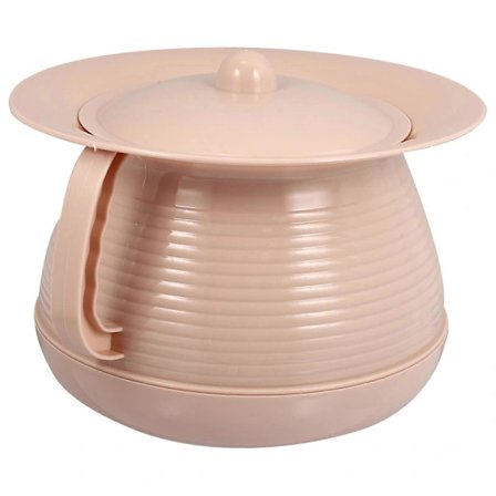 {xjxj}Bærbar potte for voksne og barn, rosa, 21 x 21 x 13,5 cm, 1 stk