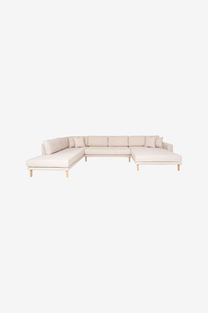 House Nordic - U-formet sofa åpen ende Lido - Beige - Hjørnesofaer - Fra Homeroom