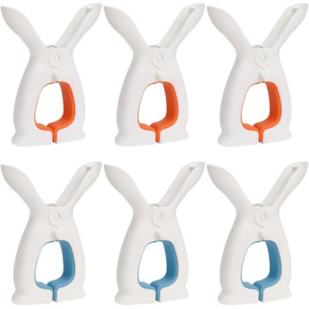 Pinnar för tvättlina, handduksklämma för solstolar, 6 st Non-m