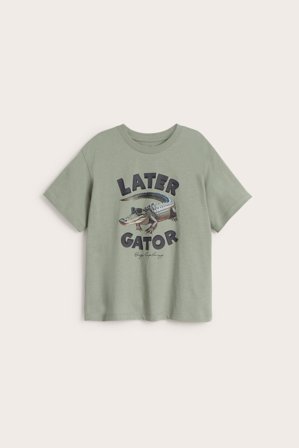 Kappahl | T-shirt med tryck | Mörkgrön